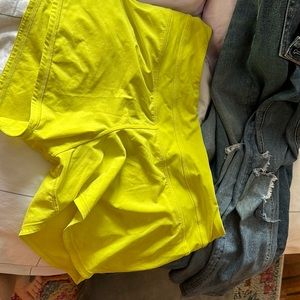 Lululemon Yellow Running Shorts Size 8